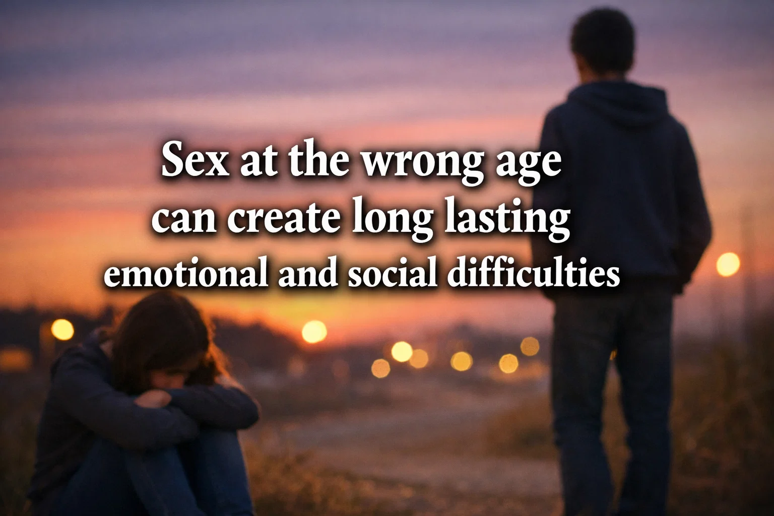 Sex at the wrong age can create long lasting emotional and social difficulties