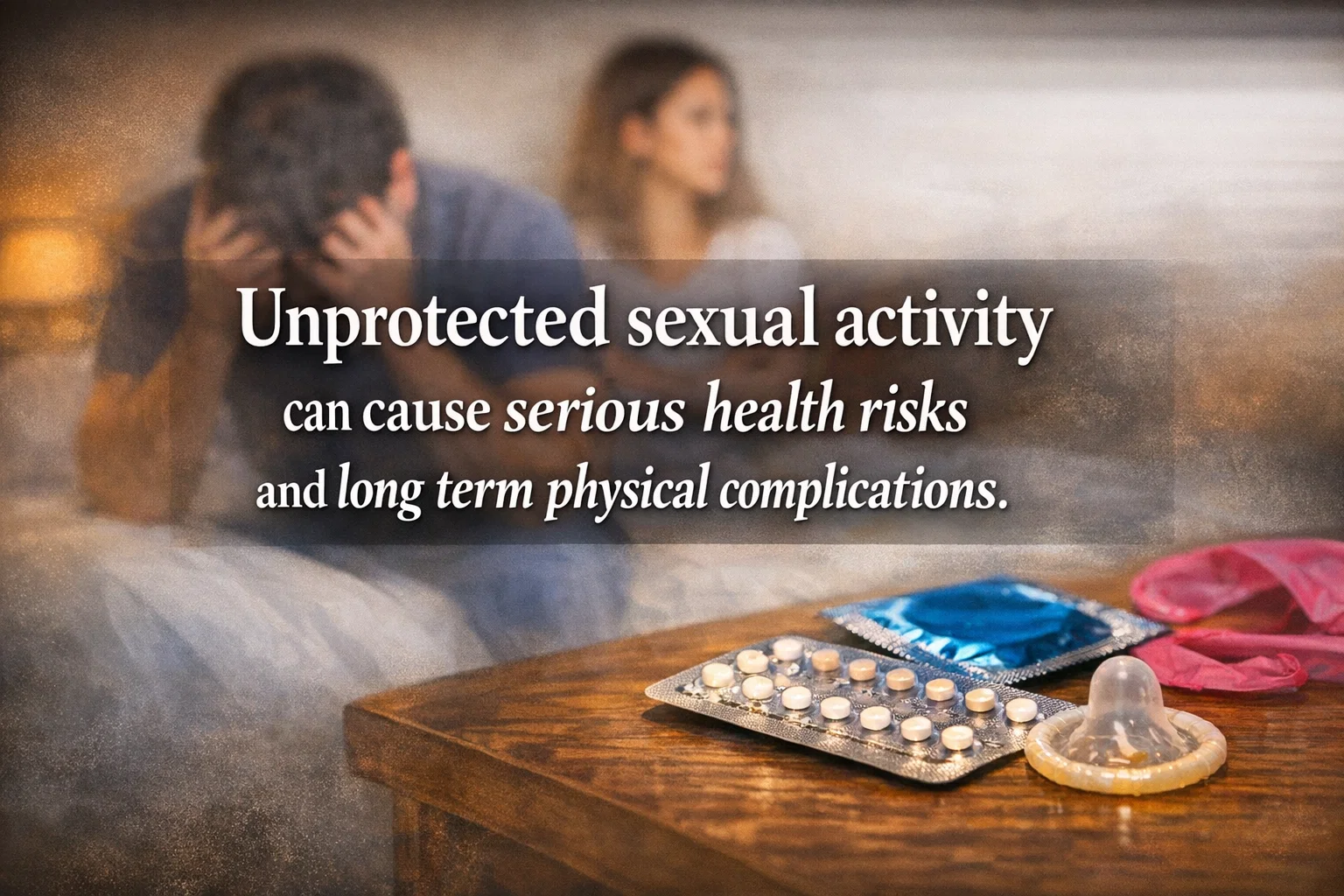 Unprotected sexual activity can cause serious health risks and long term physical complications